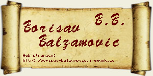Borisav Balzamović vizit kartica